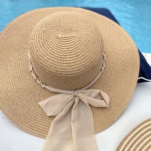Rattan Straw With Bowknot Floppy Hat/Straw Hat Beautiful Ladies' Hat